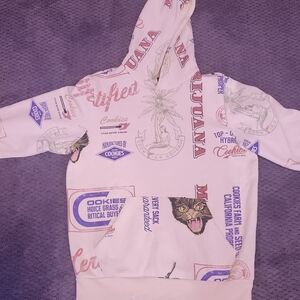 Graphic Print Hoodie with Cat Design